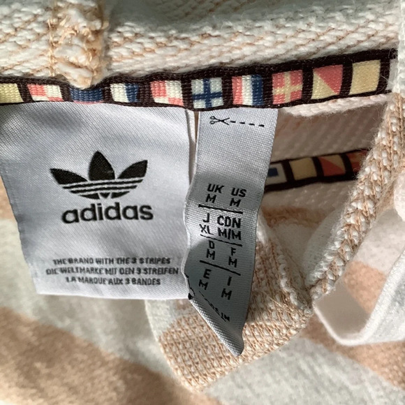 Adidas originals nice knitted stripped hoodie size medium 100% cotton - Picture 6 of 11